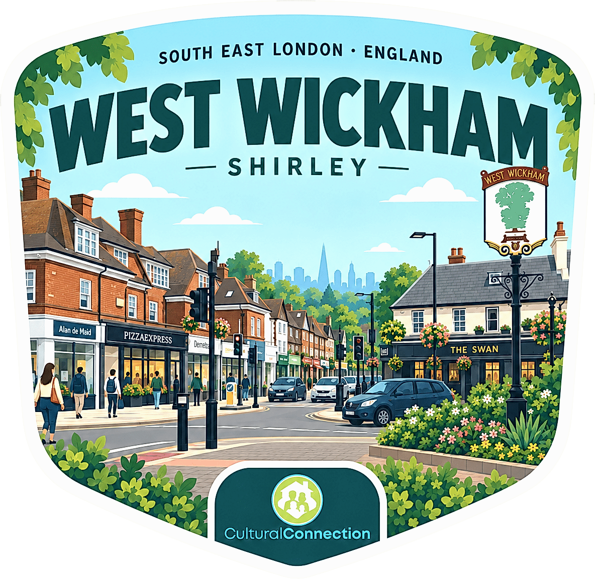 West Wickham destination badge